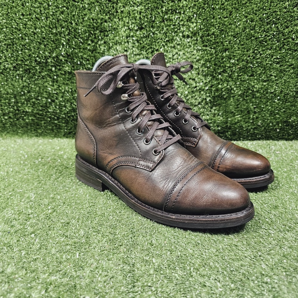 Thursday Boot Company Captain Brown Leather Cap Toe Ankle Boots Womens Size 8